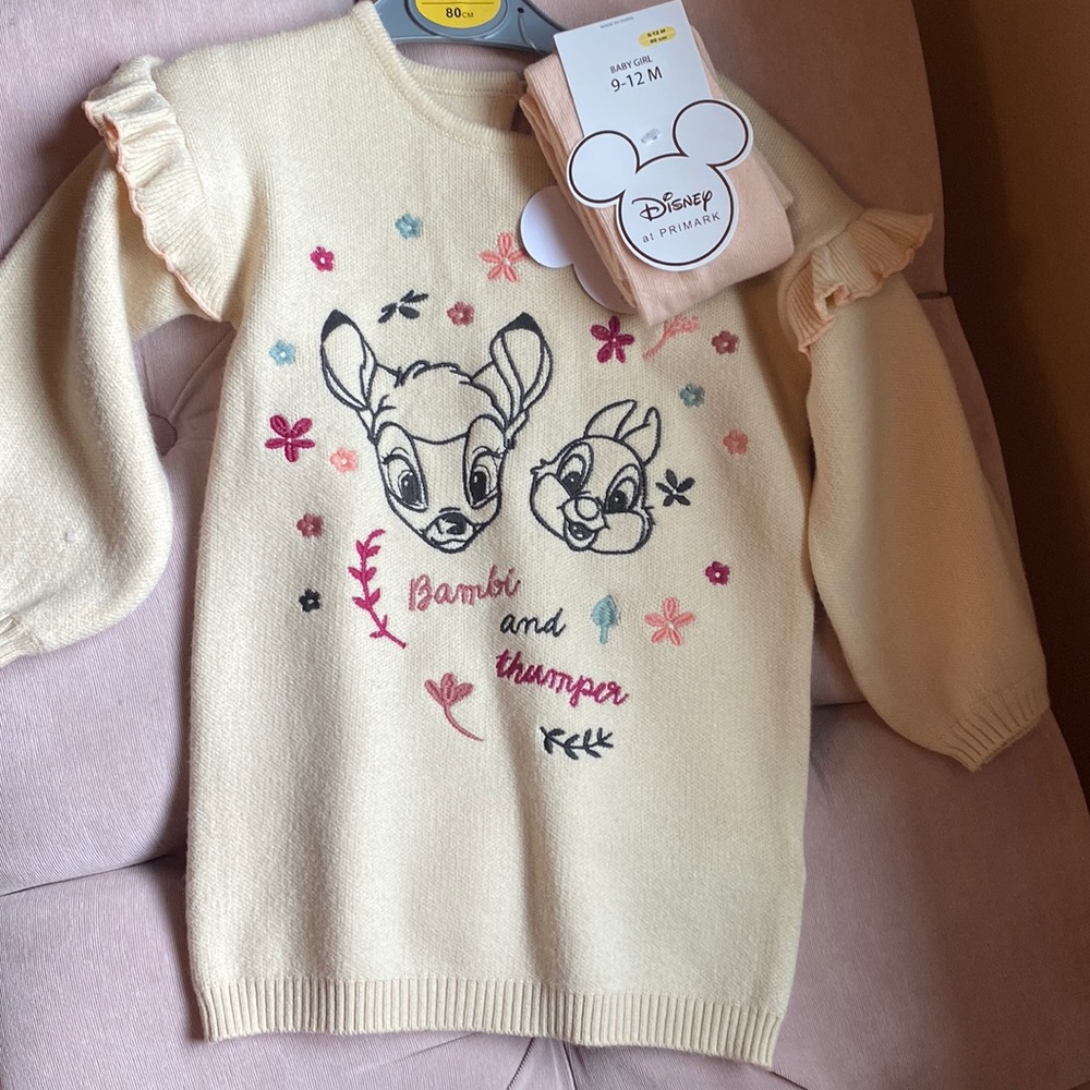 Bambi long sweater with matching tights